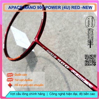 Vợt cầu lông Apacs Nano 900 Power - 4U đỏ NEW24 | Vợt chính hãng, đánh phong trào, gia tăng độ bền khung