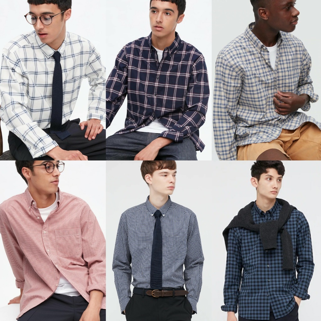 Áo Sơ Mi Kẻ Sọc Cotton Mịn Dài Tay Nam - Uniqlo Tag Nhật