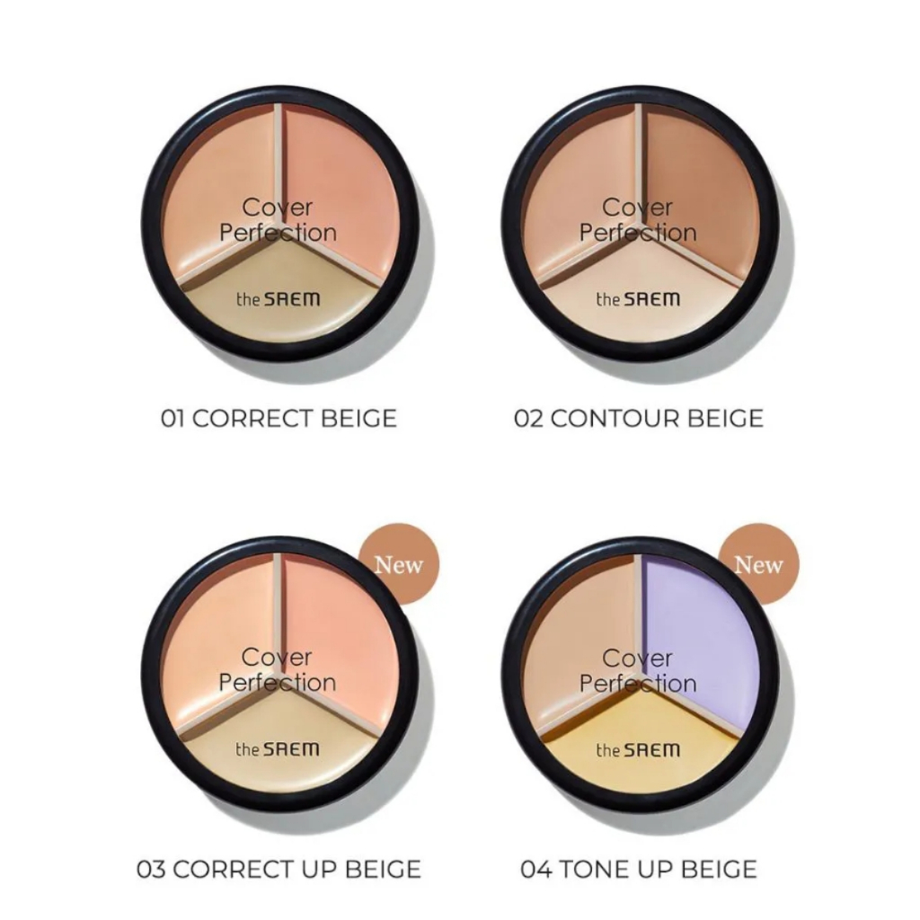 Che Khuyết Điểm Triệt Sắc The Saem Cover Triple Pot Concealer 4.5g