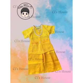 Bộ bà ba tay suông hoa nhí lụa mango cho bé gái