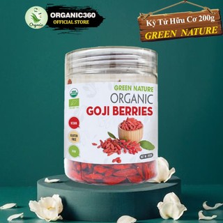 Kỷ tử hữu cơ green nature kỉ tử đỏ organic goji berries 200g