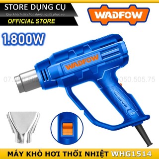 Máy khò nhiệt wadfow whg1514 | máy khò màng co 1800w, 3 chế độ nhiệt, full phụ kiện dùng để dán decal,...