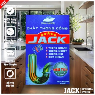Bột thông cống, bột thông bồn cầu loại siêu mạnh jack 300gr