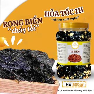 1kg Rong Biển Cháy Tỏi Mè Vị Biển, Rong Biển Ăn Liền Hủ Pet 250gr Dai Ngon Chuẩn Vị