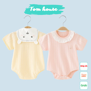 Bộ body cộc tay bodysuit cổ bẻ cho bé trai bé gái sơ sinh mặc mùa hè hàng Quảng Châu cao cấp 𝟐𝟒𝐁𝐃𝐒