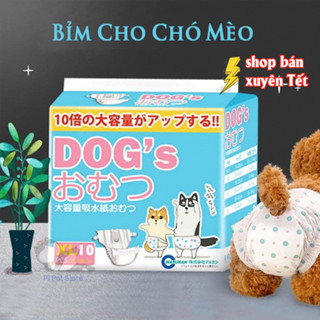 Bỉm Chó Cái (0,5-32kg) - Bỉm Cho Chó, Mèo Siêu Nhẹ - Sản Xuất Công Nghệ Nhật Bản - Bỉm Mèo Đực cũng mặc được