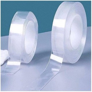 Cuộn băng keo nano 2 mặt trong suốt 3cm*3m trong suốt cao cấp chịu lực , chịu nhiệt tốt