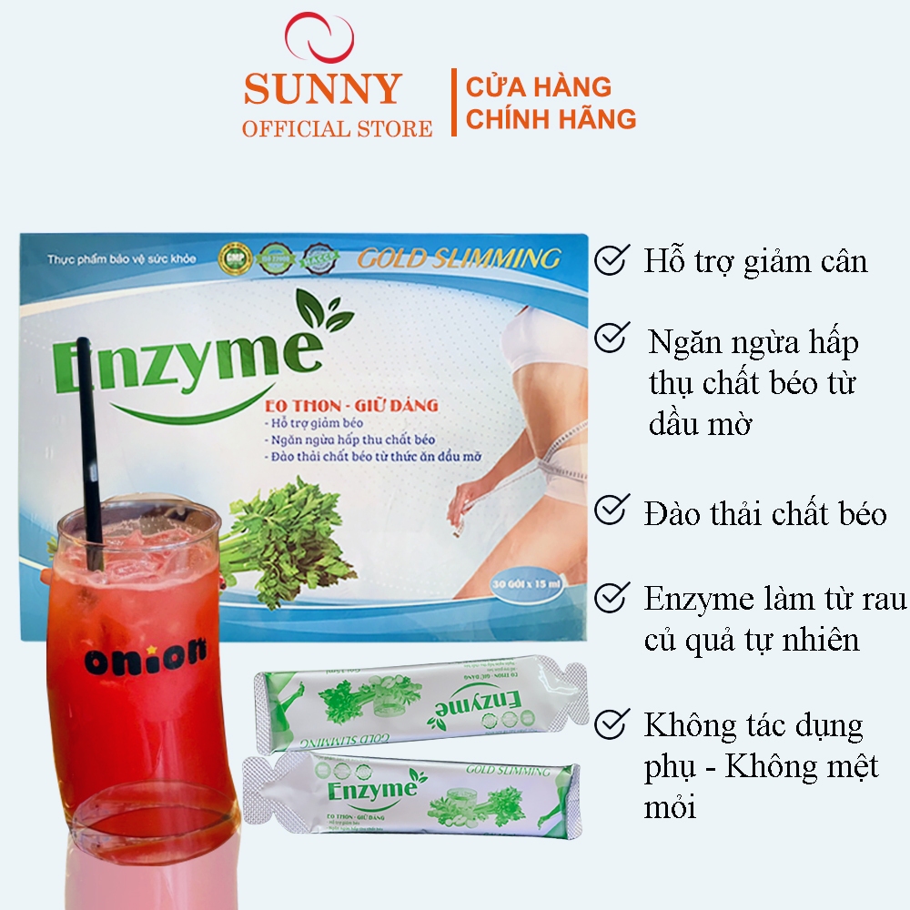 Giảm Cân Slim Enzyme Giảm Cân An Toàn Hiệu Quả Từ Rau Củ Quả Bảo Vệ Sức Khỏe (Hộp 30 gói)