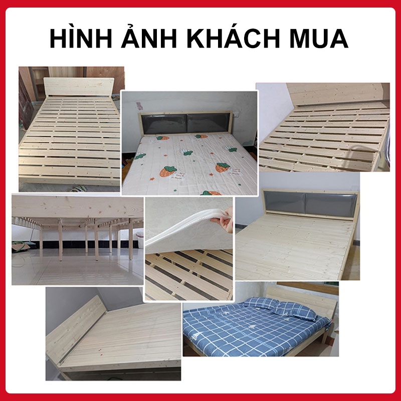 Giường ngủ gỗ thông tự nhiên bền đẹp nhiều kích thước Giường ngủ gỗ cn MDF Phong Cách Hiện Đại-180cm | BigBuy360 - bigbuy360.vn