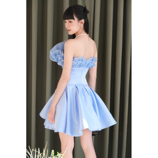 Váy Em Thiên phi mờ phối organza đính hạt Yennhien. studios