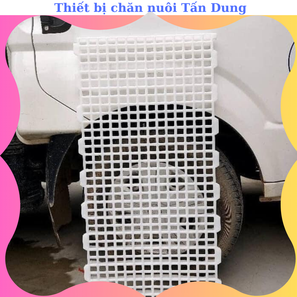 Tấm sàn nhựa lót chuồng chó heo ngan gà vịt loại lỗ vuông 1m x 50cm tiện lợi