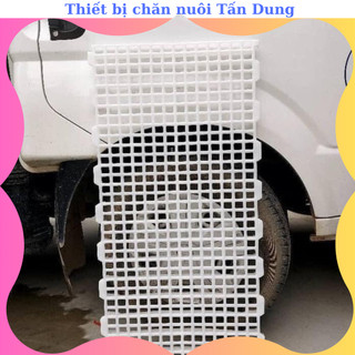  Tấm sàn nhựa lót chuồng chó heo ngan gà vịt loại lỗ vuông 1m x 50cm tiện lợi 