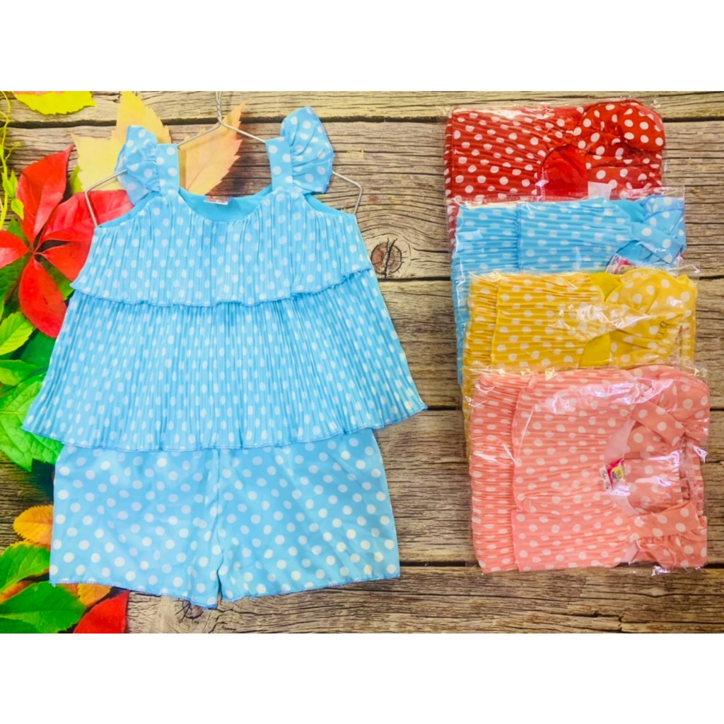 Bộ Lụa Dâp Li Tầng Bé (6-18kg) (giao màu ngẫu nhiên)