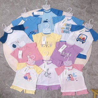 Bộ cộc tay bé trai, gái cotton nh873r-nh874r