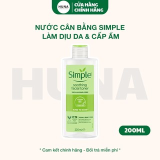 [Hàng Cty] Nước Cân Bằng Simple Làm Dịu Da & Cấp Ẩm 200ml
