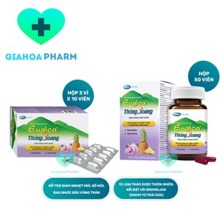 Viên uống thảo dược Eugica Thông Xoang hỗ trợ giảm triệu chứng viêm mũi, xoang như sổ, nghẹt mũi, đau nhức xoang
