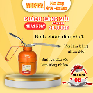Bình Châm Dầu Nhớt ASOTA bằng sắt, dung tích 500ML, châm dầu, châm nhớt, tra dầu máy móc cơ khí