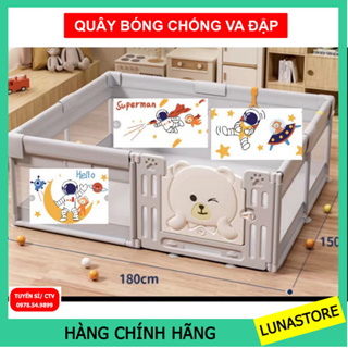 Quây bóng cho bé, nhà bóng cho bé khung inox chống va đập tặng kèm Thảm