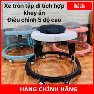 Xe tròn tập đi cho bé, Xe tập đi tròn cao cấp cho bé điều chỉnh 5 cấp độ