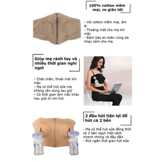Áo Hút Sữa Rảnh Tay Cho Mẹ (Phụ Kiện Cho Máy Hút Sữa Điện Đôi)