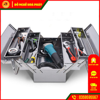 Thùng đồ nghề inox 3 tầng 5 ngăn Chất liệu cao cấp