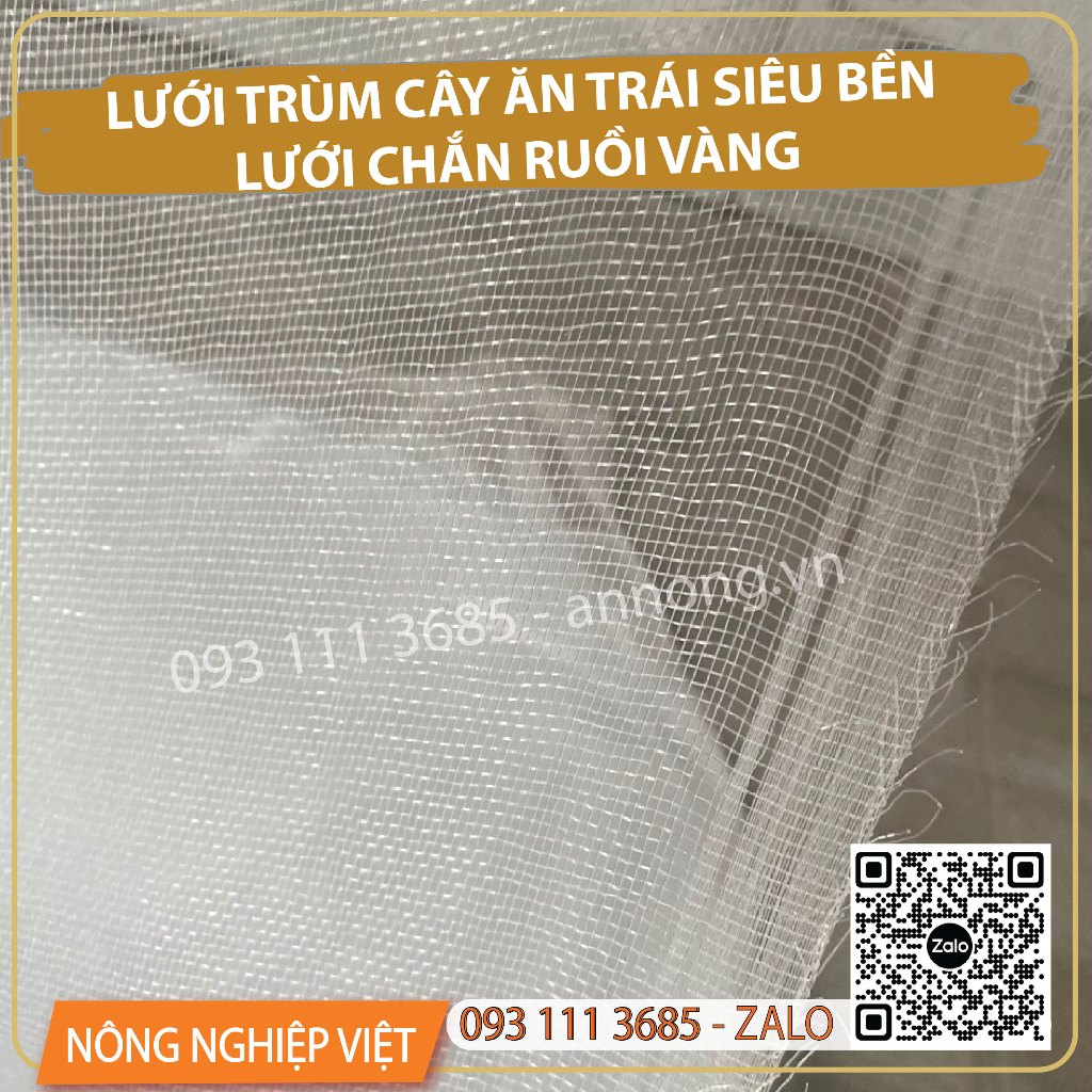 Lưới trùm cây ăn trái khổ 1m đến 5.2m- cắt dài theo yêu cầu , Lưới trùm cây ăn quả - Lưới chắn côn trùng trồng rau