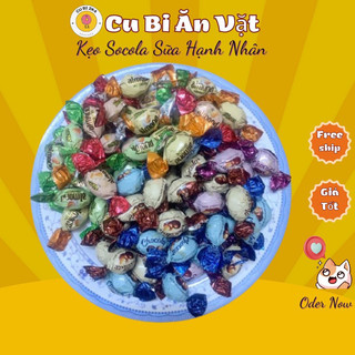 500 g Kẹo sữa socola Đức Hạnh nhân hạt hạnh nhân,hàng loại 1,Kẹo Ngọt.