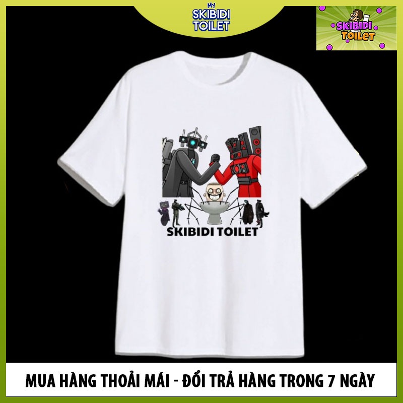 Áo thun trẻ em in mẫu Titan Speakerman, Titan Cameraman Skibidi Toilet