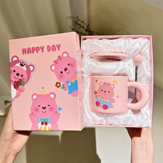 Cốc Sứ Loopy Kèm Thìa Và Hộp