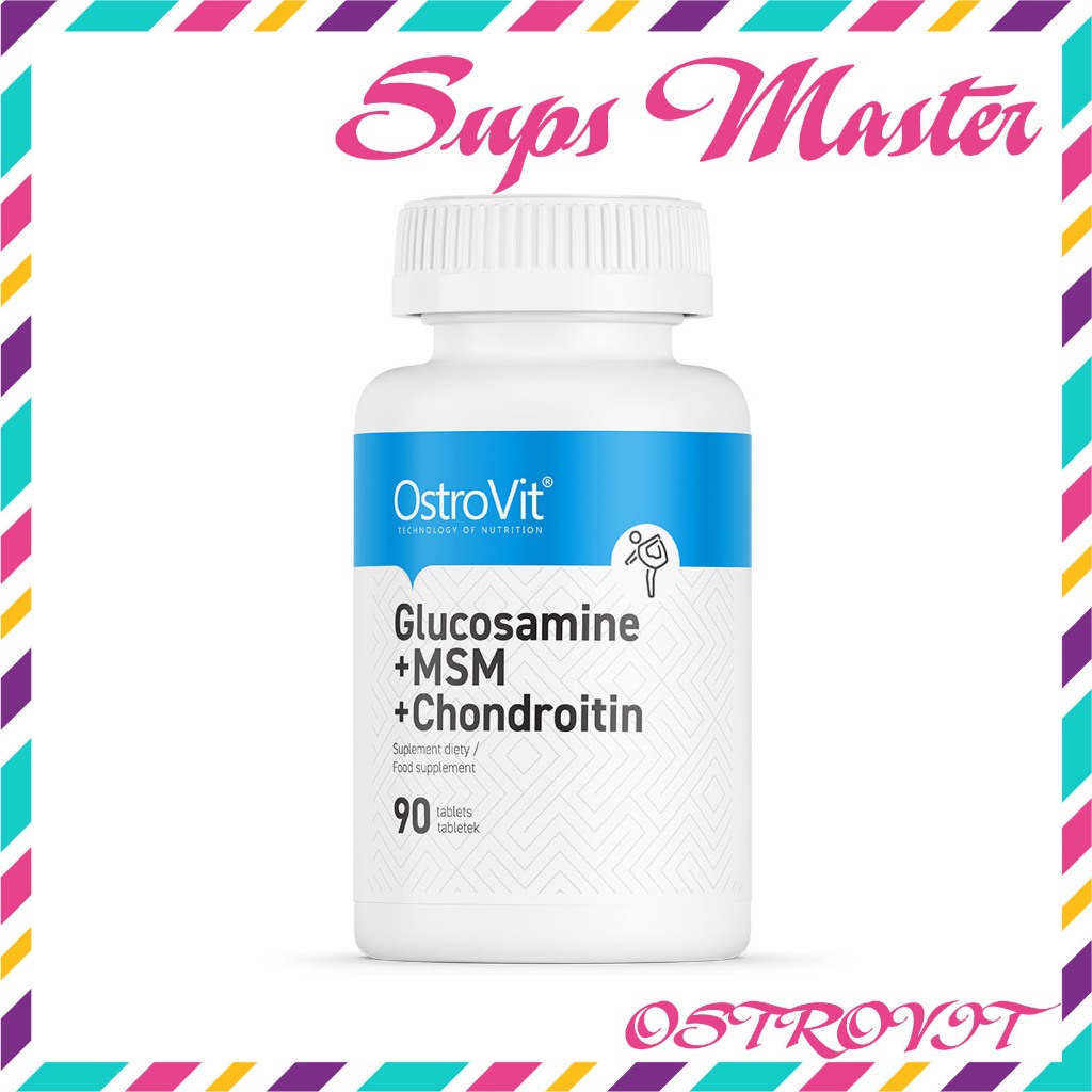 Bảo vệ xương khớp Ostrovit Glucosamine + MSM + Chondroitin 90 Viên