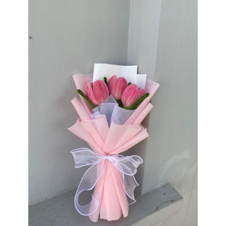 Bó hoa tulip kẽm nhung 3 bông