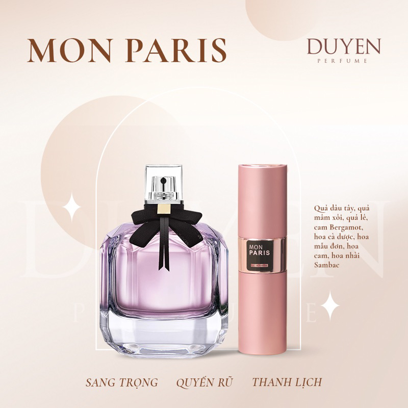 Nước Hoa Nữ Mon Paris Sang Trọng Quyến Rũ Thanh Lịch Duyenperfume