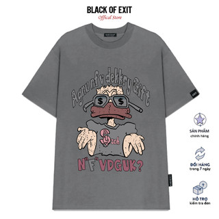 Áo thun Vịt Donadl unisex BLACK OF EXIT phông tay lỡ nam nữ form rộng Local Brand