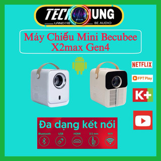 Máy Chiếu Mini Becubee X2 max Gen4 và Gen3 - FullHD 1080 - 300 ANSI - HĐH Android 11.0