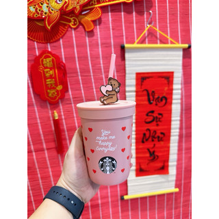 Ly inox giü nhiệt hobby valentine Starbucks Korea 2024