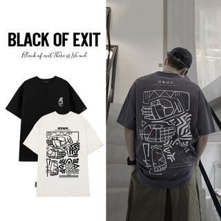 Áo thun Iron Hand unisex BLACK OF EXIT phông tay lỡ nam nữ form rộng Local Brand