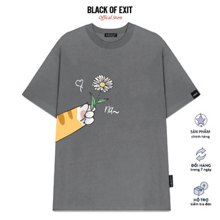 Áo thun unisex Tay mèoNA BLACK OF EXIT phông tay lỡ nam nữ form rộng Local Brand