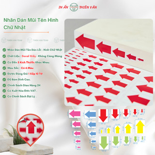 Nhãn Dán Mũi Tên Hình Chữ Nhật - Dán Lỗi - Đánh Dấu - Phân Biệt Sản Phẩm.Đa Dạng Kích Thước-Màu Sắc