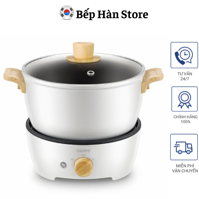Nồi Lẩu Điện Kèm Chảo Danmi Multi Cooker, Công Suất 800W, Nhập Hàn, BH 12 Tháng, Bephan_19