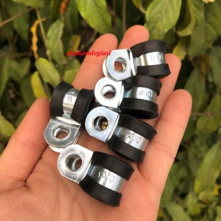 Kẹp Kim Loại Cố Định Ống Có Lót Cao Su Hình Chữ P Trên OTO Tiện Dụng 6mm 8mm 10mm 13mm 16mm 25mm 35mm 40mm