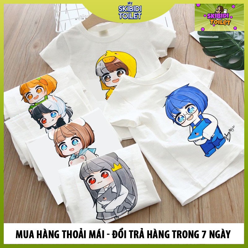 Áo thun trẻ em Hero team trai gái full nhân vật Simmy Sammy Phong Cận Timmy Siro Mr Vịt Kamui