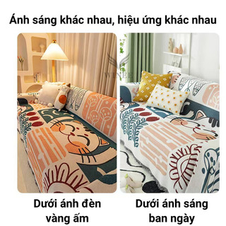 Khăn trải sofa thảm phủ sofa hoa văn hiện đại phù hợp 4 mùa