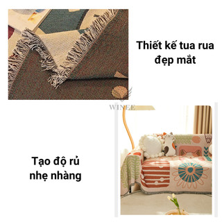 Khăn trải sofa thảm phủ sofa hoa văn hiện đại phù hợp 4 mùa