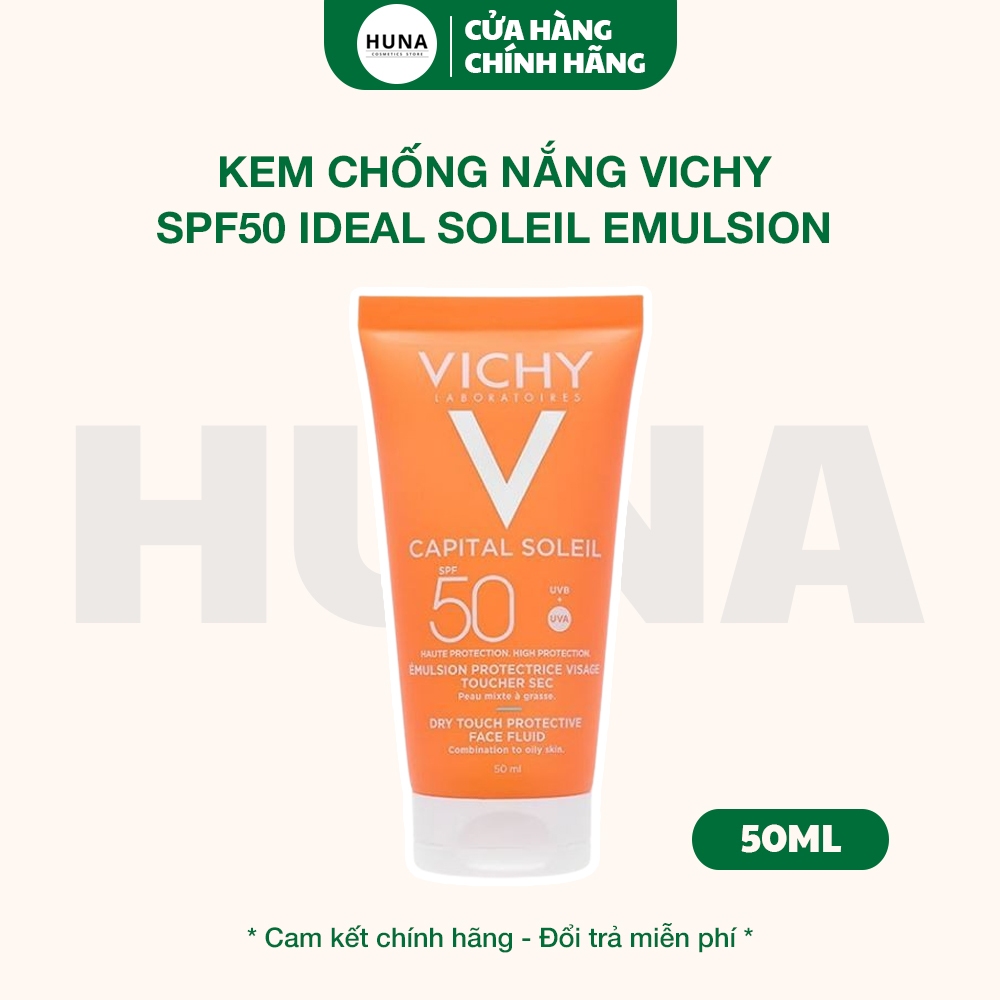 (AUTH- PHÁP) Kem Chống Nắng Vichy SPF50 Ideal Soleil Emulsion Anti-Brillance