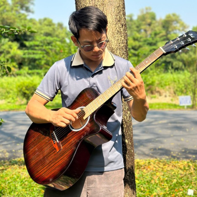 Đàn Guitar Acoustic ST.Real Guitar Sài Thành Mã ST-X1 Pro Chất Liệu Top Ebony