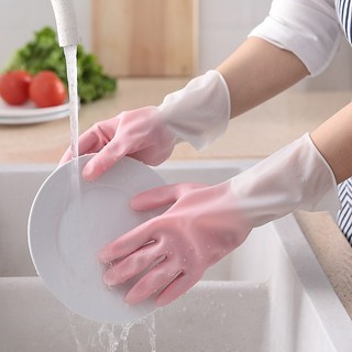 Đôi găng tay cao su làm bếp 2 màu - găng tay cao su làm vườn siêu dai
