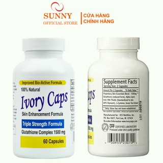  Viên Uống Trắng Da Glutathione Hết Nám Tàn Nhang Hãng Ivory Caps - 60 viên Nhập Khẩu Mỹ 