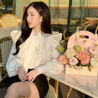 Áo sơ mi nữ kiểu áo sơ mi tay phồng áo sơ mi nữ cổ bèo