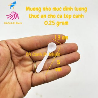 Muỗng nhựa 0.25gram múc đong định lượng thức ăn cho cá tép hồ cá cảnh