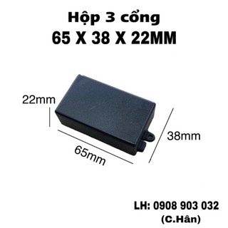 Hộp ba cổng 65x38x22mm - Hộp nhựa đựng mạch điện tử.